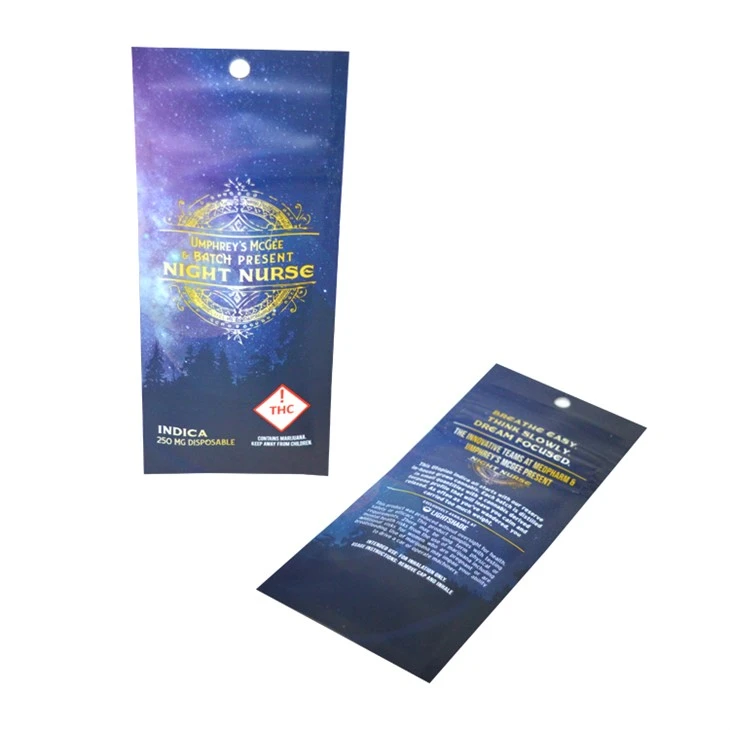 1g / 5g Dispensaries Medical Marijuana Bags With Clear Viewing Window