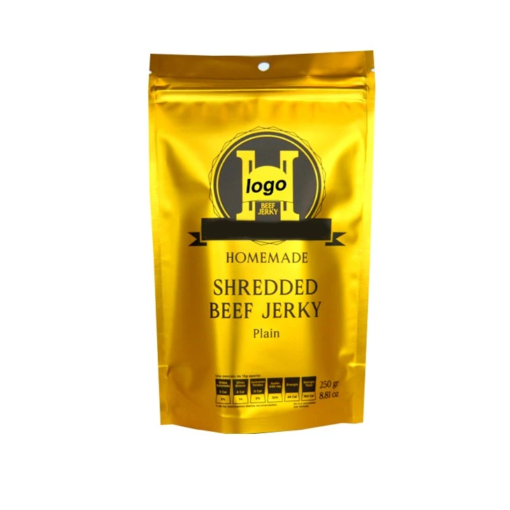 Resealable Smell Proof Gold Heat Sealable Zip Lock Metalized Foil Bag
