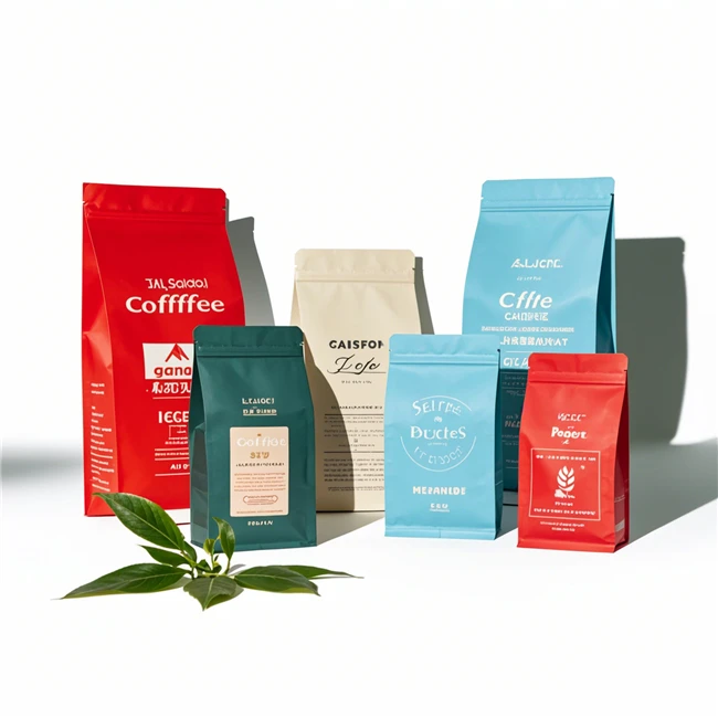 Packaging Printing 250g 500g 1000 Flat Bottom Coffee Bag With Valve And Zipper Coffee Packaging For Coffee Bean